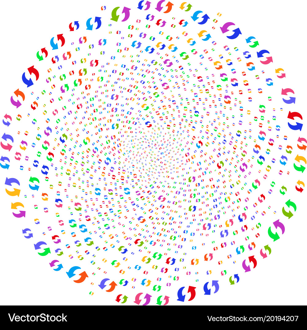 Refresh centrifugal burst vector image