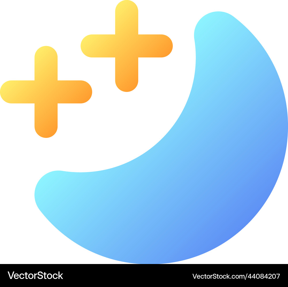 Sleep mode pixel perfect flat gradient color ui Sleep mode pixel perfect flat gradient color ui vector image