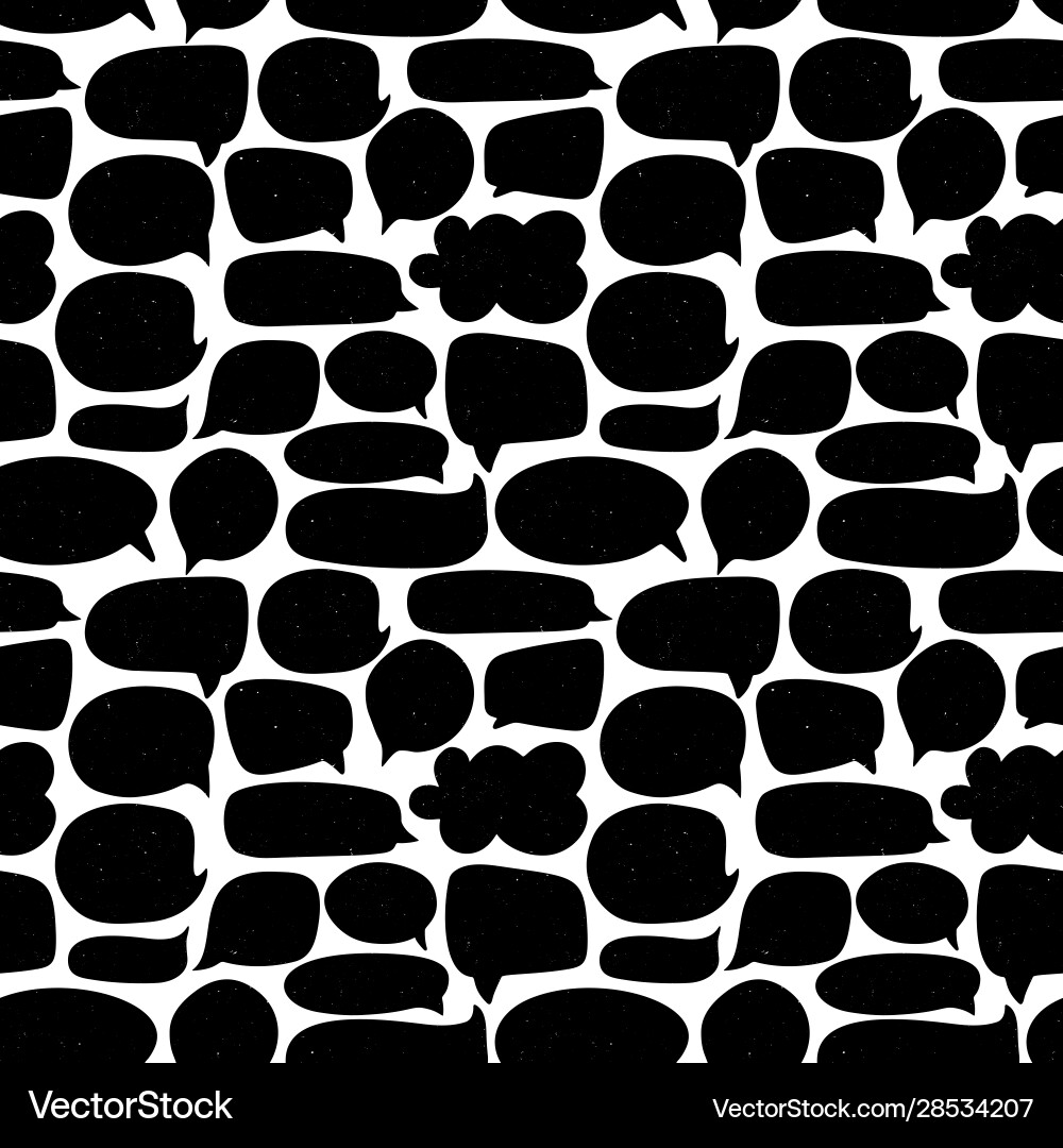 Speech bubble seamless pattern vector image