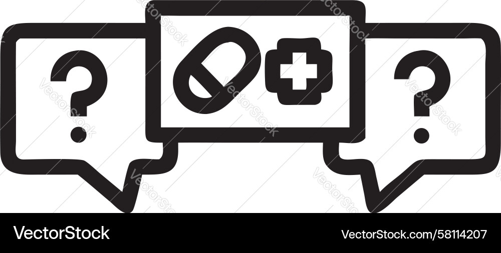 Support Query Icon - Troubleshooting Vector Image