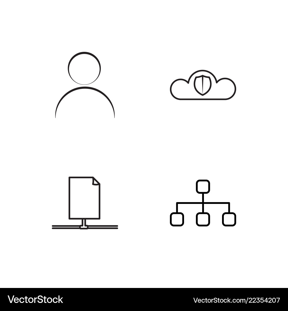 Web simple outlined icons set Web simple outlined icons set Vector Image