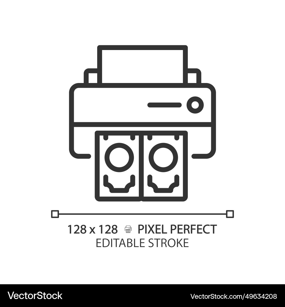 2d thin linear pixel perfect simple black Vector Image