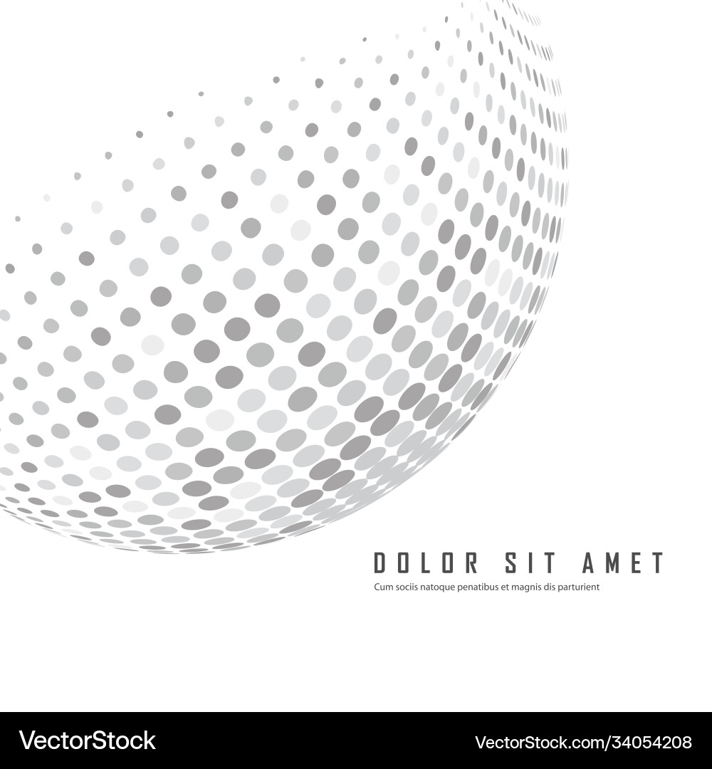 3d sphere consisting color points 3d sphere consisting color points vector image