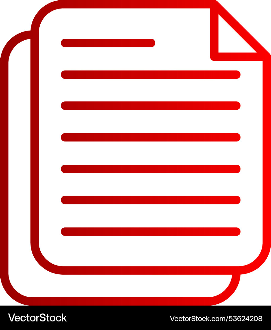 Document line gradient icon Vector Image