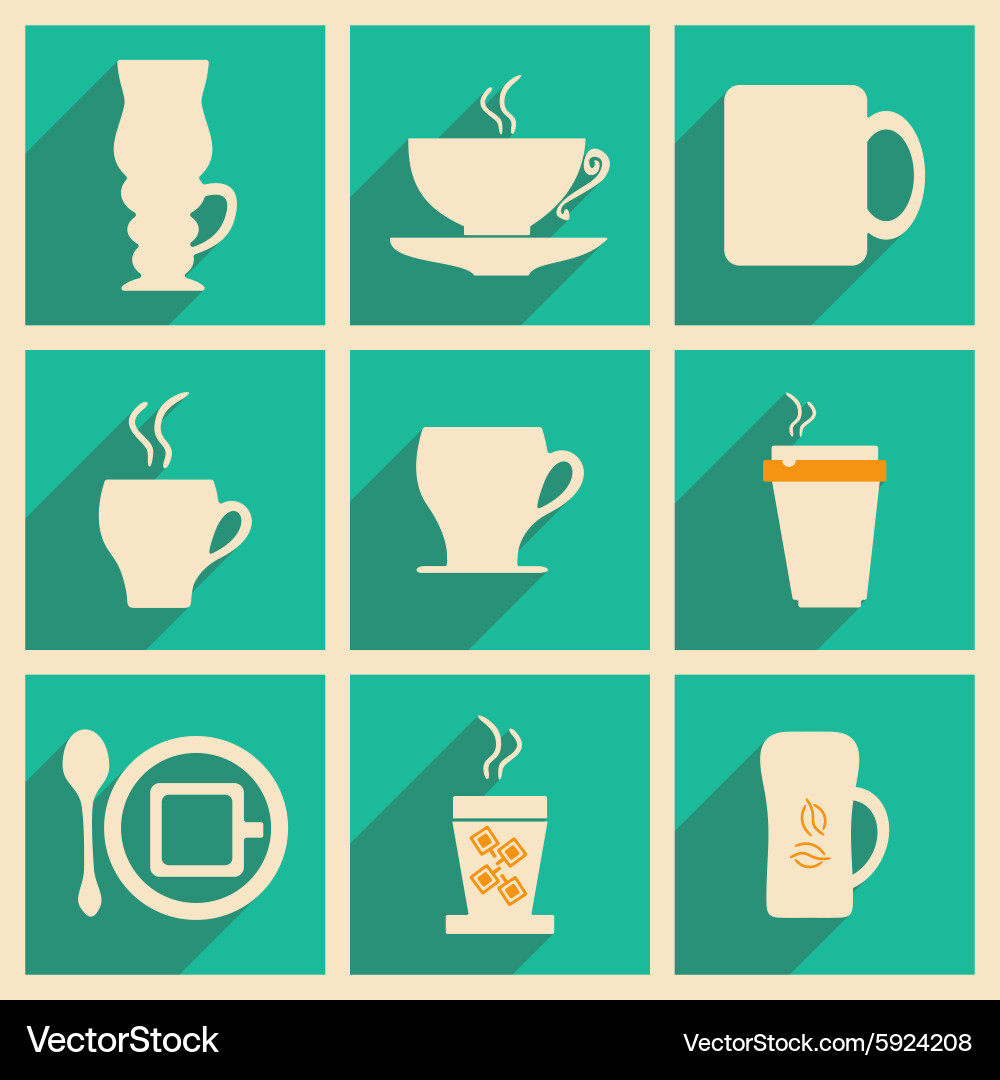 Flat with shadow concept and mobile application vector image