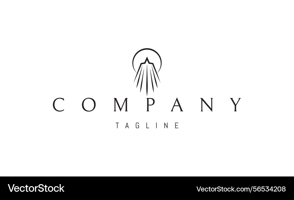 Logo with an abstract image of a monk Logo with an abstract image of a monk vector image