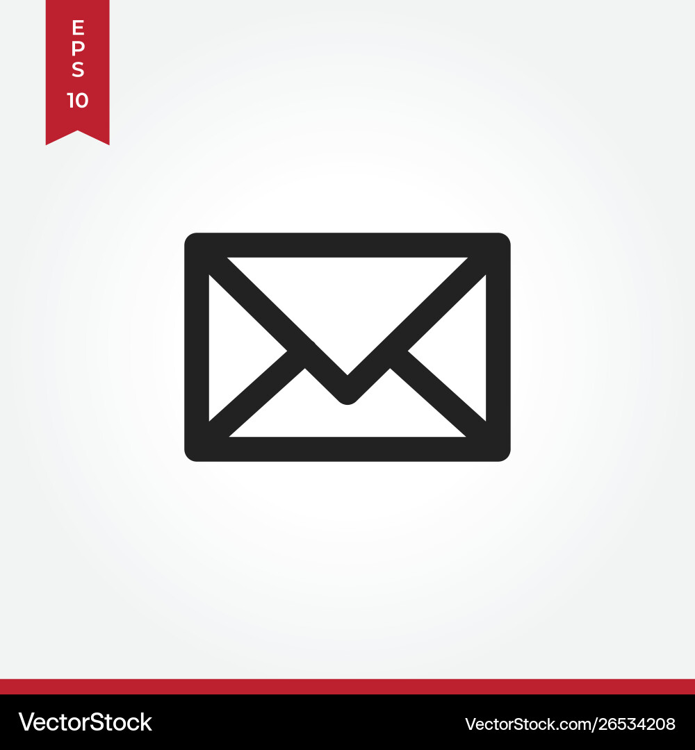 Mail icon in modern style for web site and mobile Mail icon in modern style for web site and mobile vector image