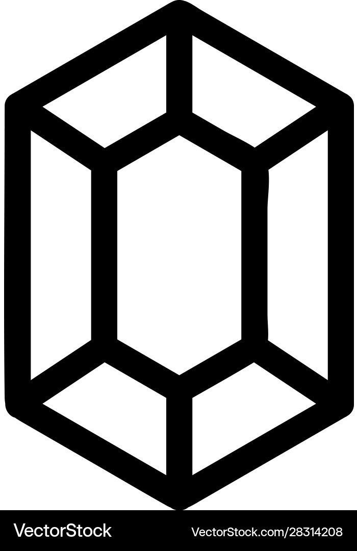 Ruby icon isolated contour symbol Ruby icon isolated contour symbol vector image
