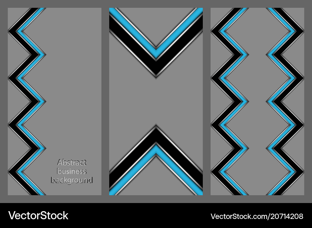 Set of leaflets with an abstract pattern Vector Image