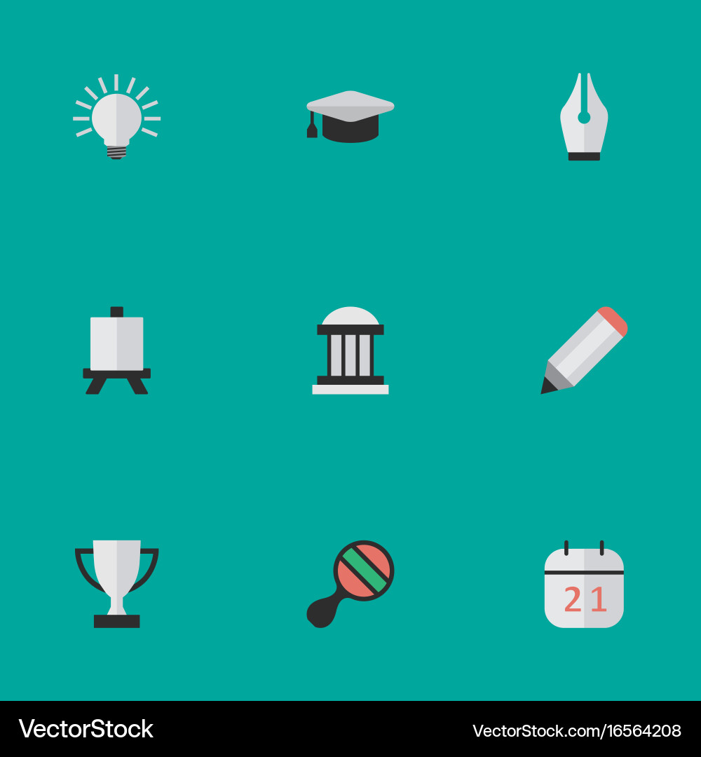 Set of simple knowledge icons vector image