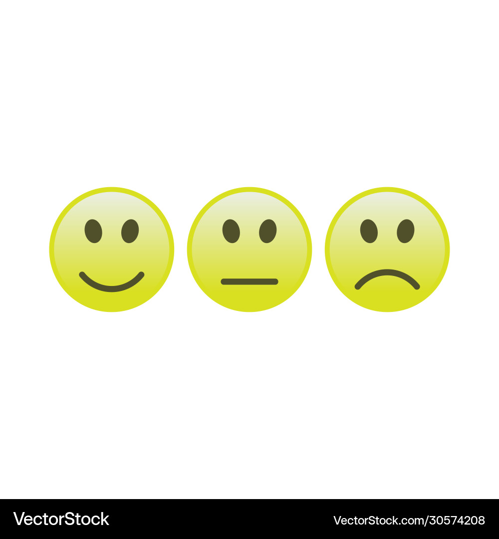 Set smiley icons with different face expression Set smiley icons with different face expression Vector Image