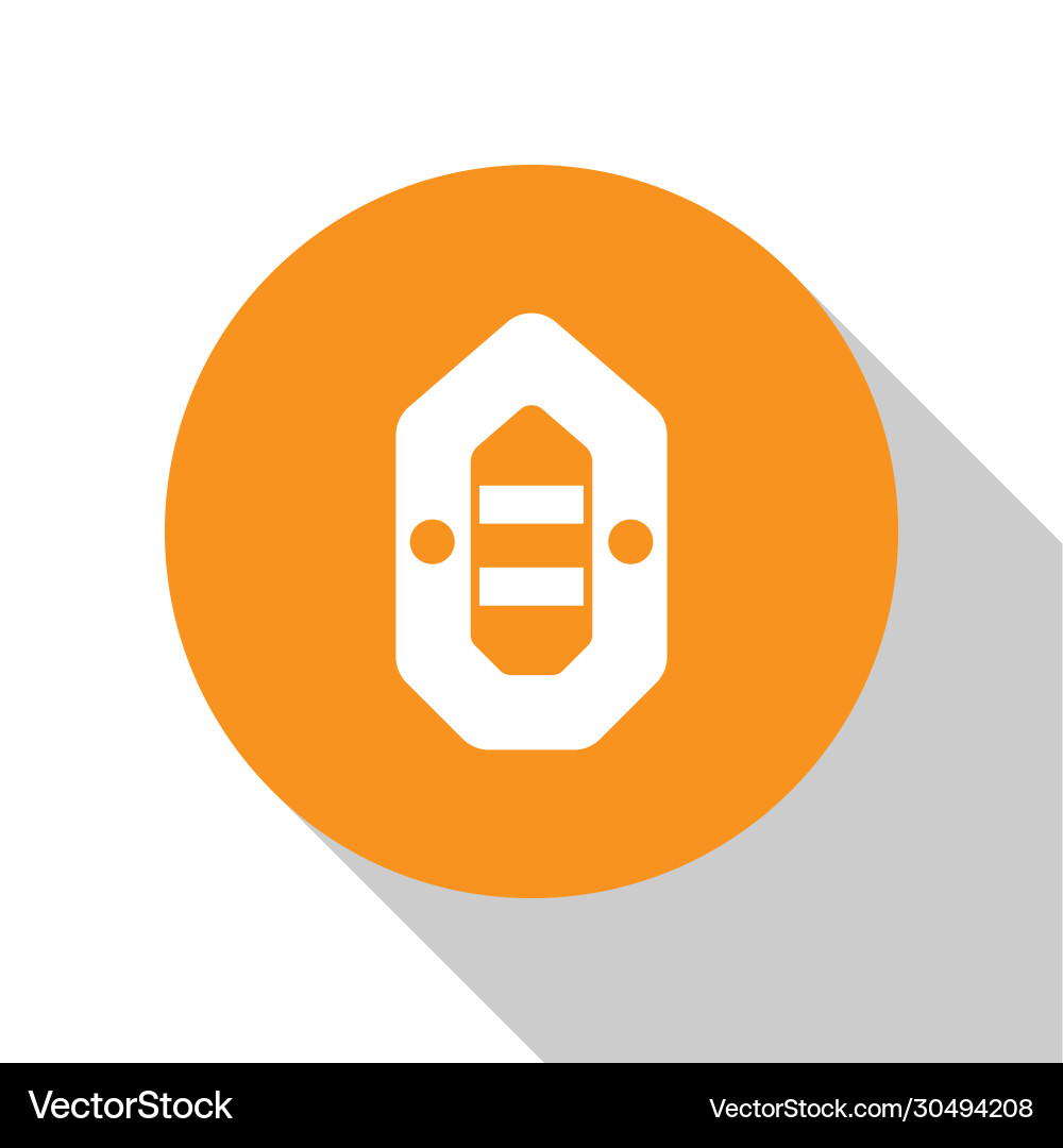 White rafting boat icon isolated on White rafting boat icon isolated on vector image