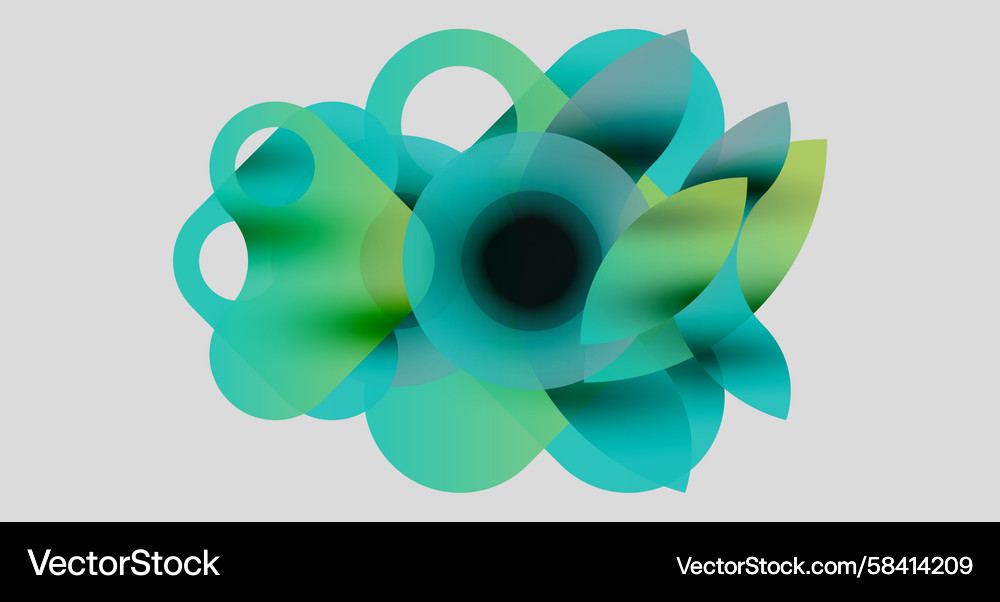 Abstract composition overlapping translucent Vector Image