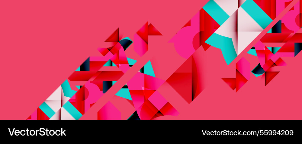 Abstract geometric composition with interlocking Abstract geometric composition with interlocking vector image