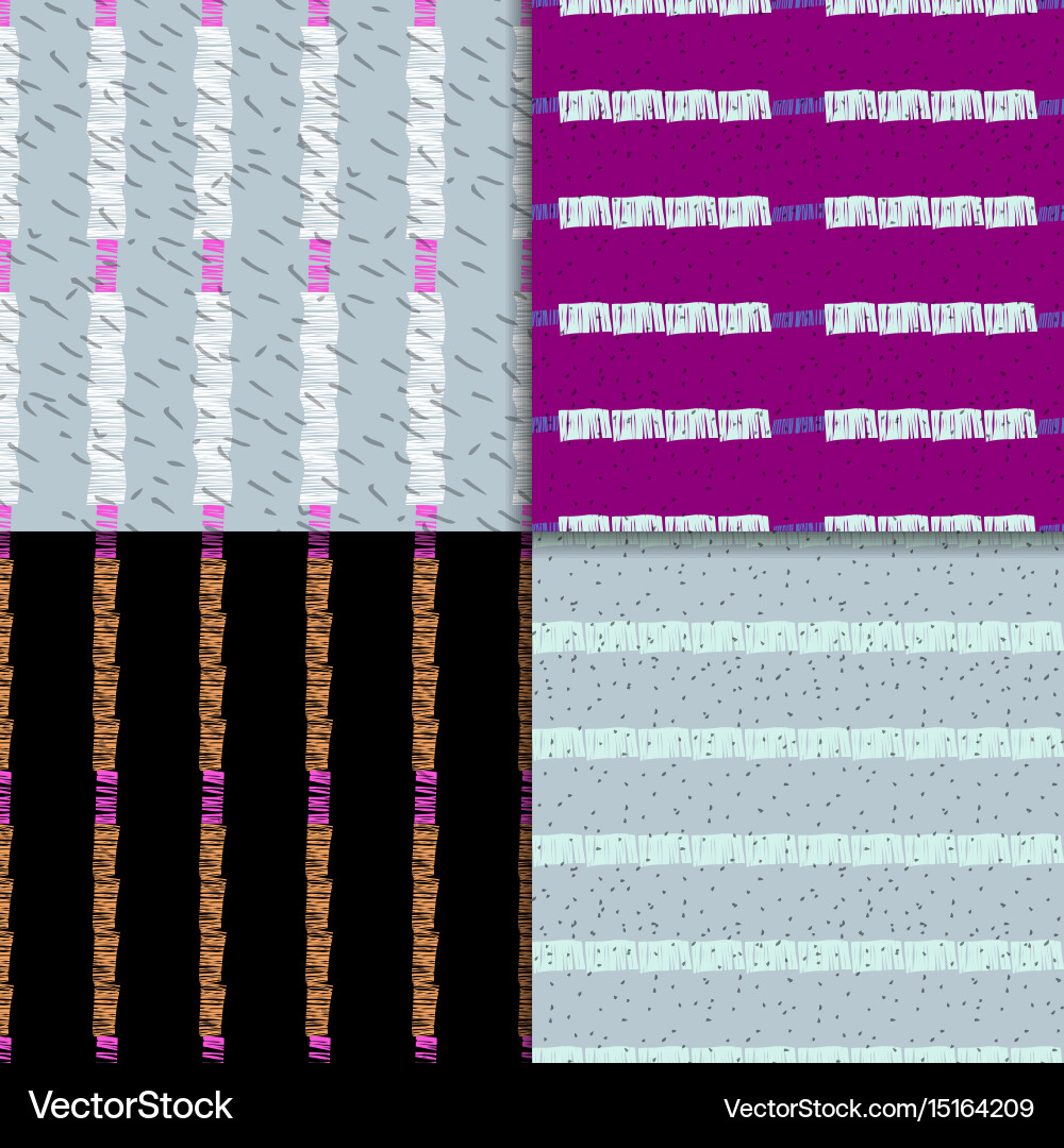 Abstract seamless pattern set Vector Image