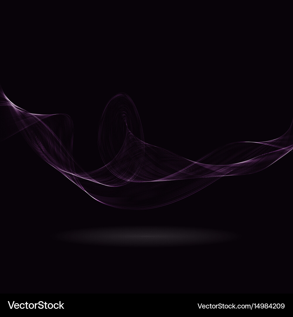 Abstract Wave Pattern on Black vector image