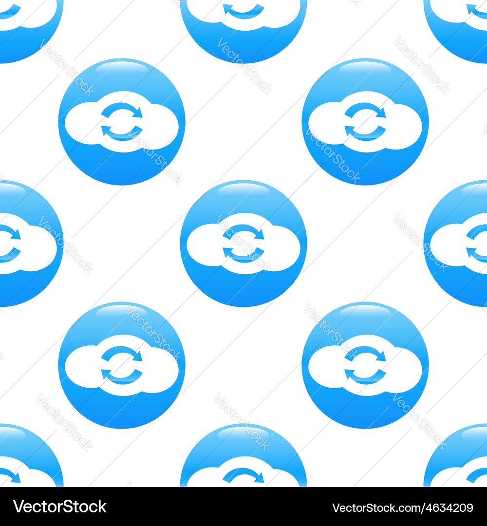Cloud synchronization sign pattern vector image