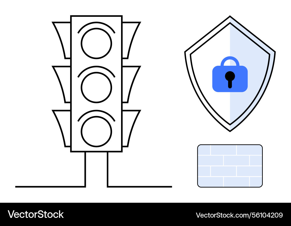 Digital security and network traffic control Digital security and network traffic control Vector Image
