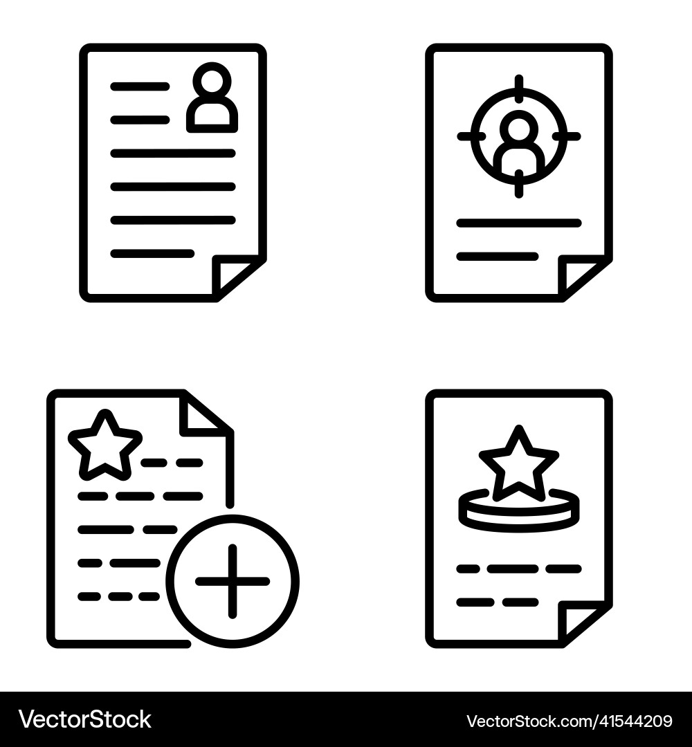 Docs1-2 flat icon set isolated on white background Docs1-2 flat icon set isolated on white background vector image