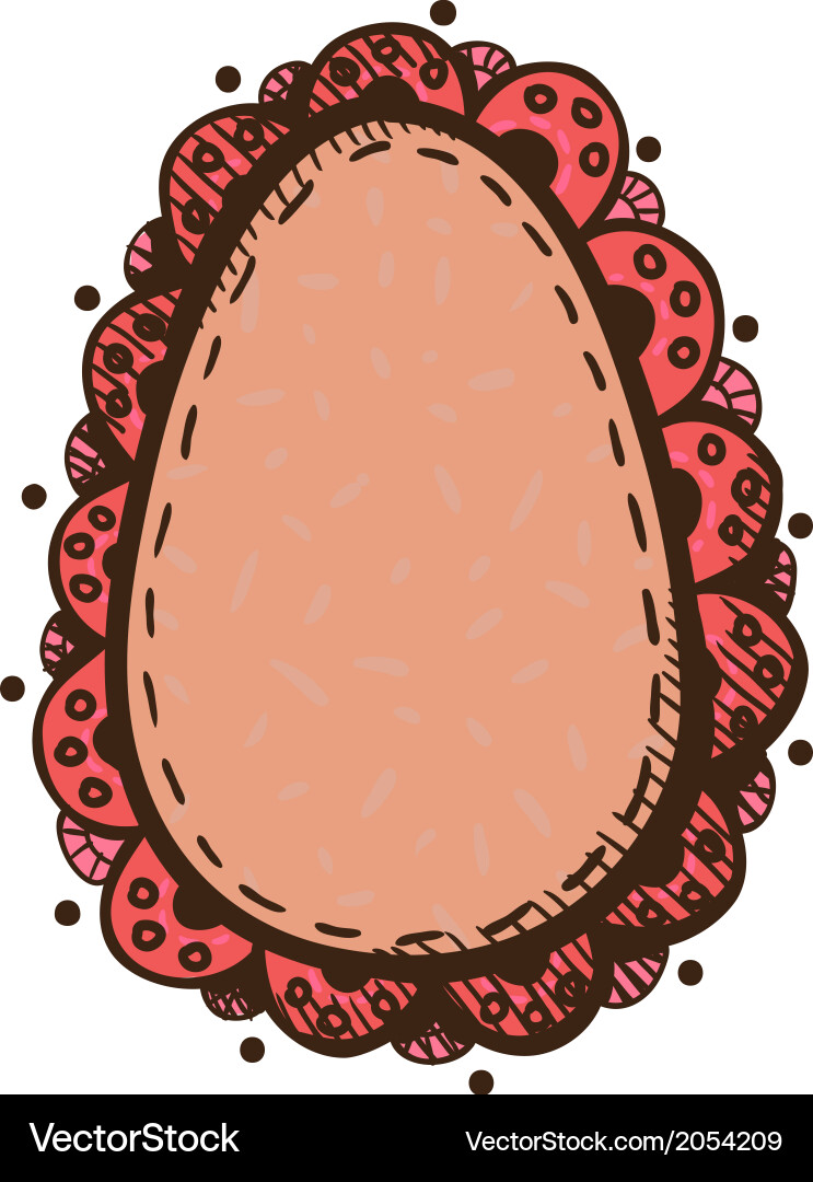 Egg with pattern vector image