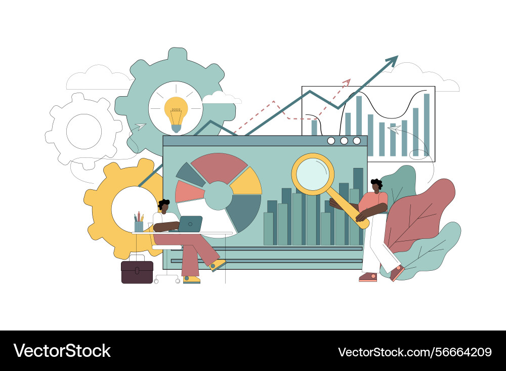 Enterprise strategy development concept data vector image
