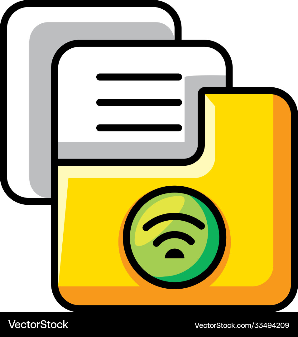 Folder upload information in white background vector image