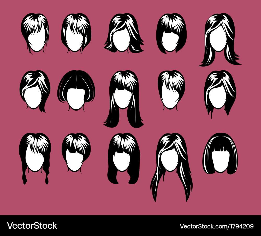 Frizure4 resize Vector Image