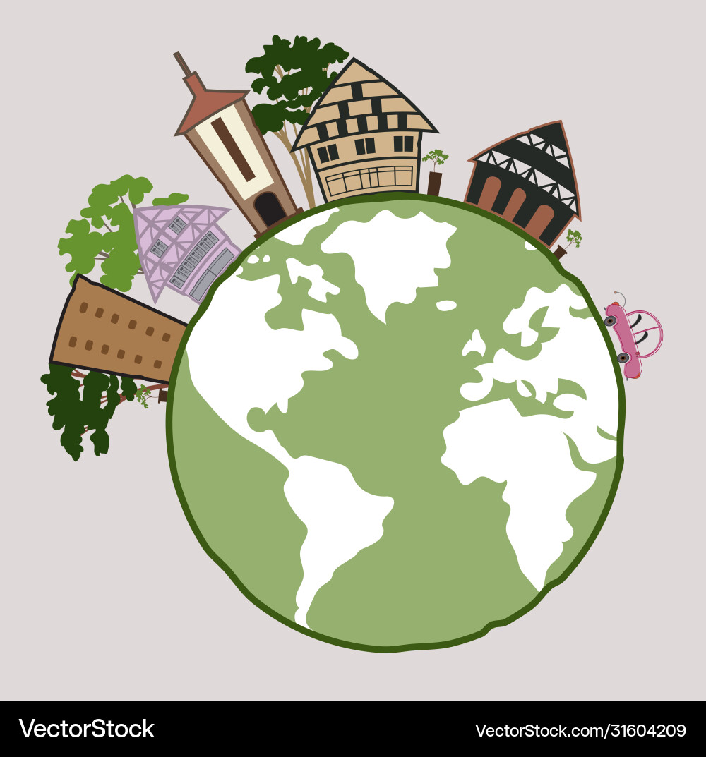 Global on color background Global on color background vector image