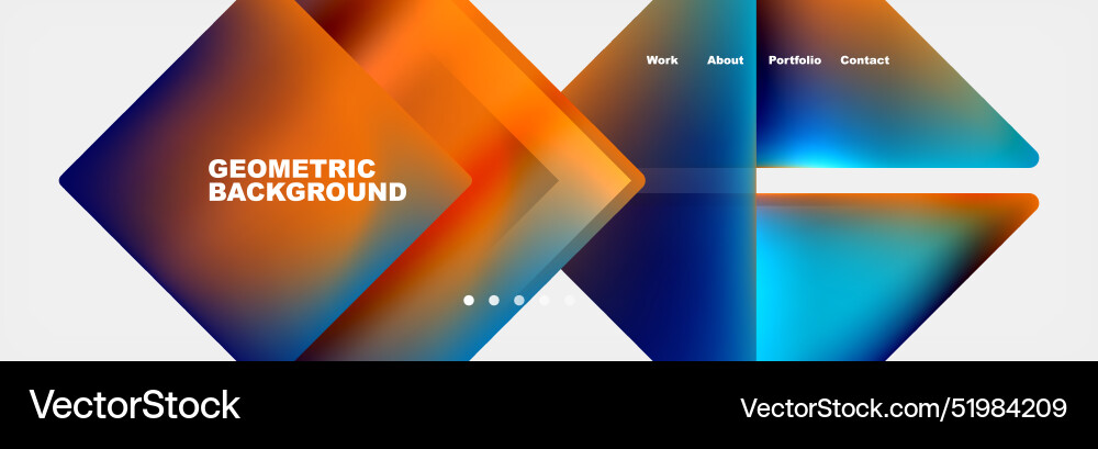 Gradient triangles composition with bright fluid Vector Image