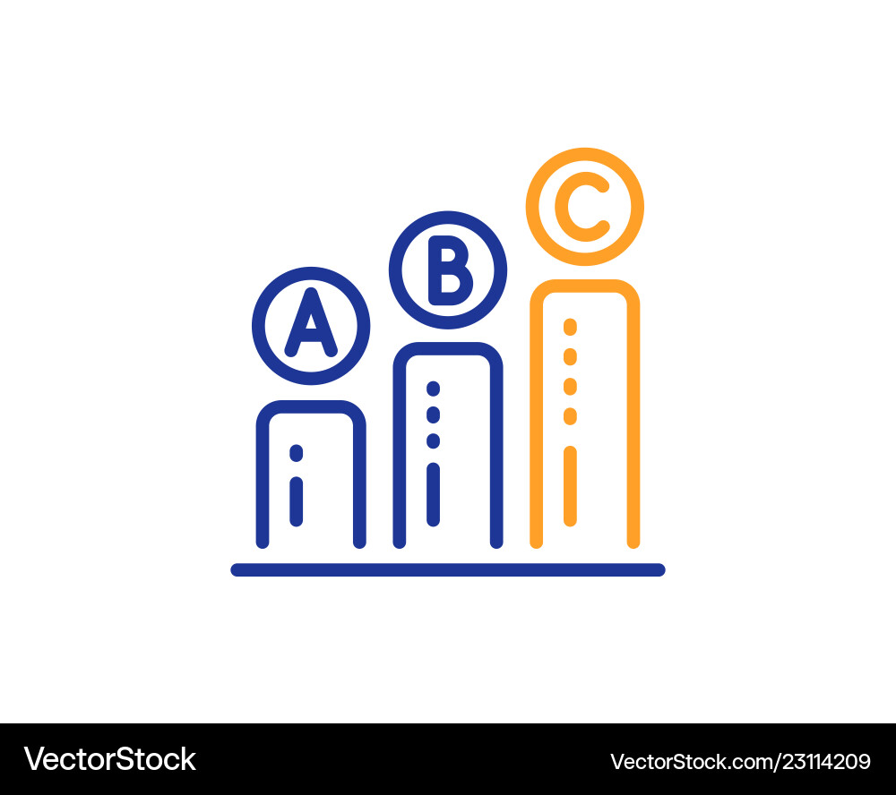 Graph line icon column chart sign Graph line icon column chart sign vector image