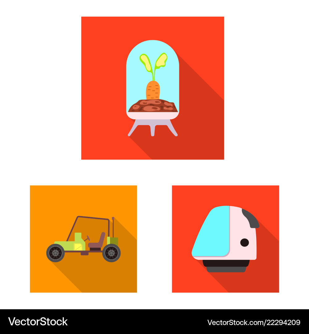 Mars and space symbol set Mars and space symbol set vector image