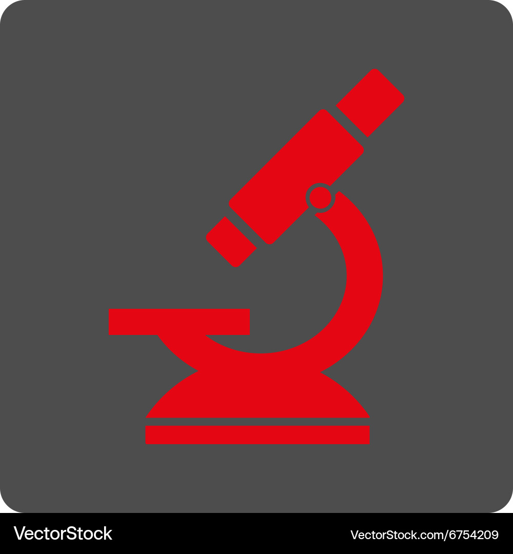 Microscope rounded square button Vector Image