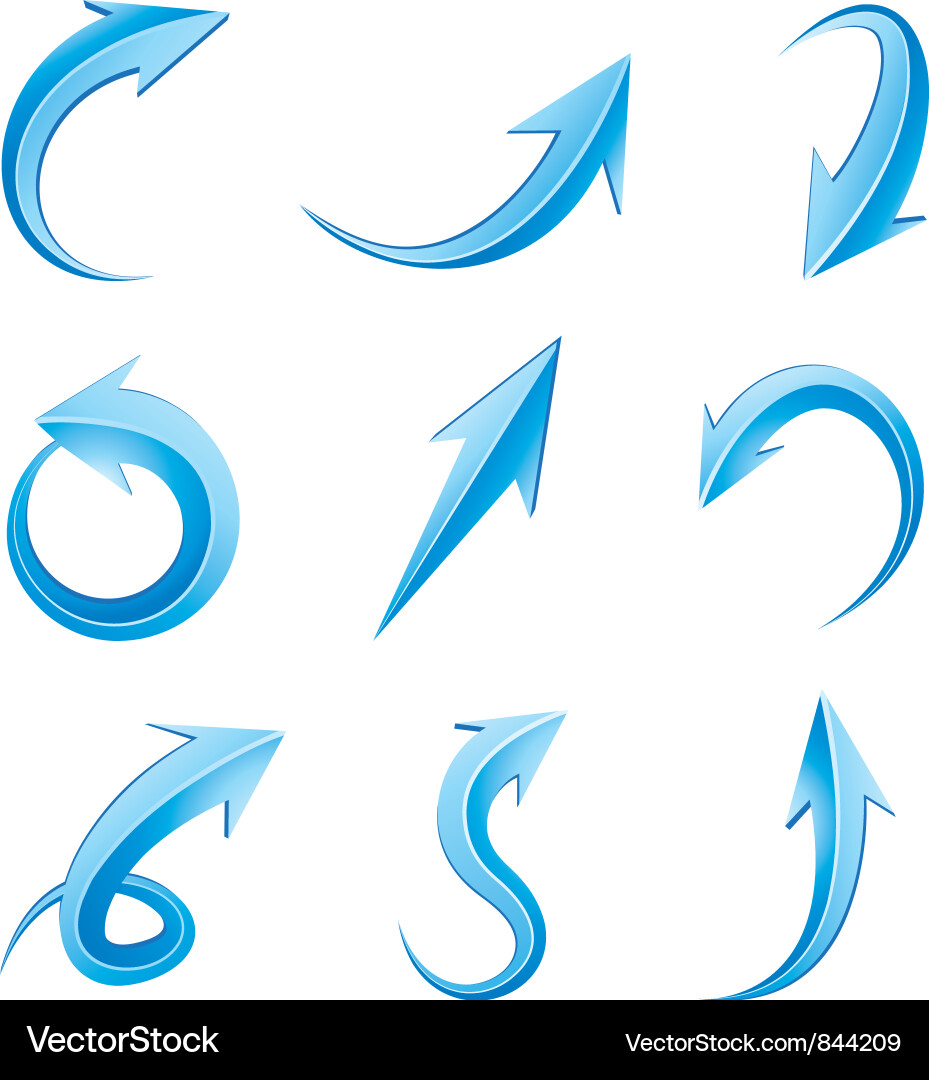 Modern Arrow Set - Up and Down Motion vector image