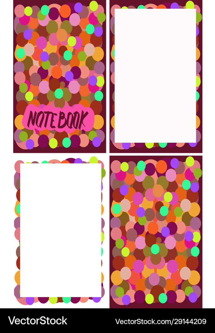 Notebook template decorated with balls Vector Image