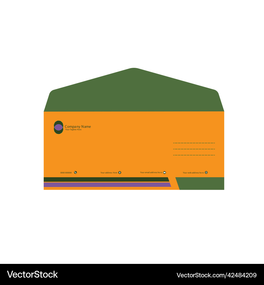 Regular envelope vector image
