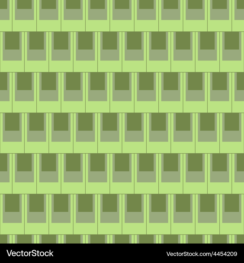 Seamless rectangular tile pattern-green Vector Image