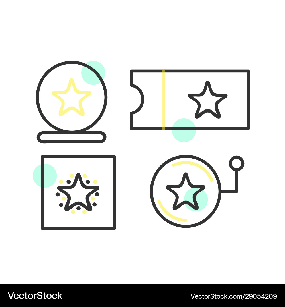Set linear icons 05 Vector Image