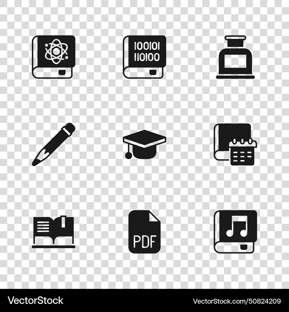 Set pdf file document daily paper notepad audio Set pdf file document daily paper notepad audio vector image