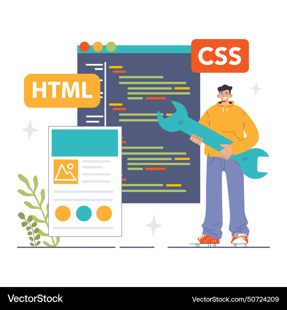Software development coding back-end and front Software development coding back-end and front vector image