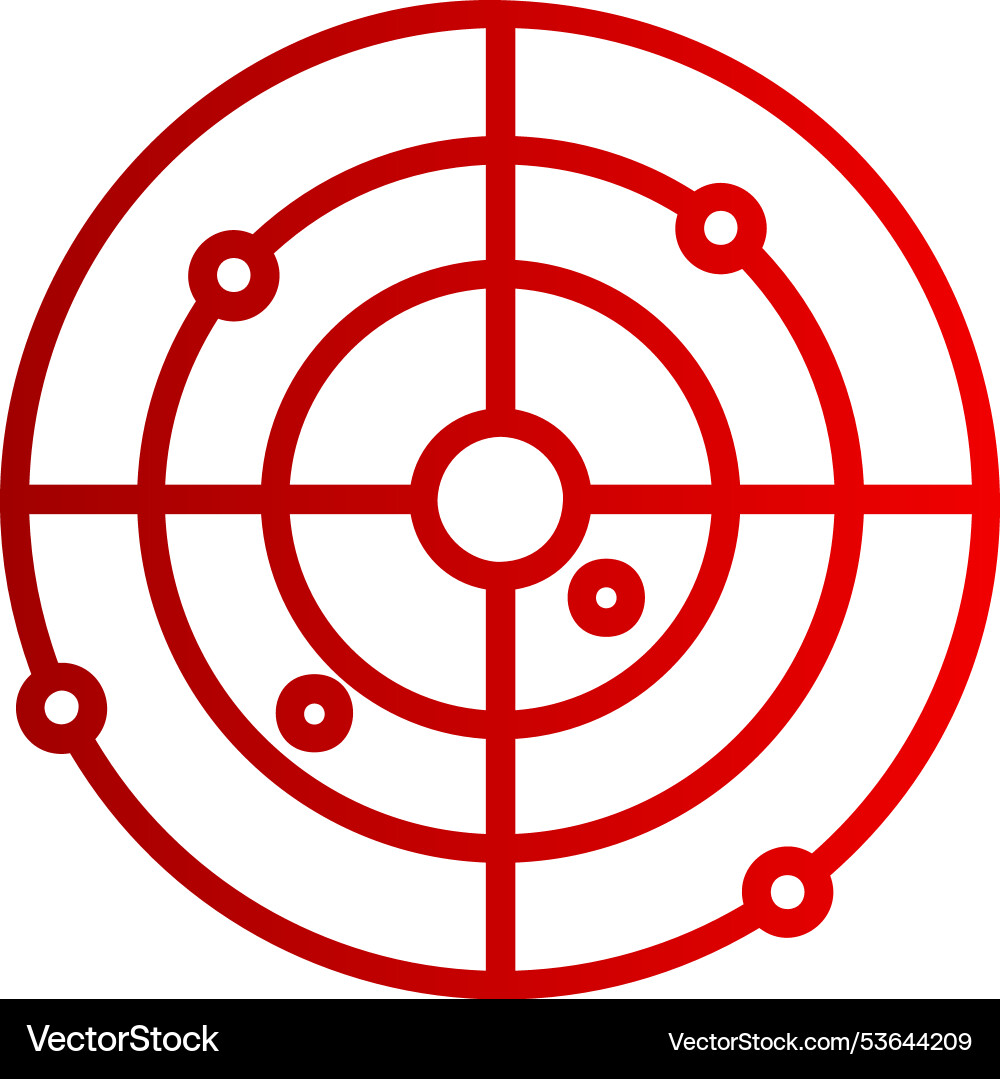 Sonar line gradient icon Vector Image