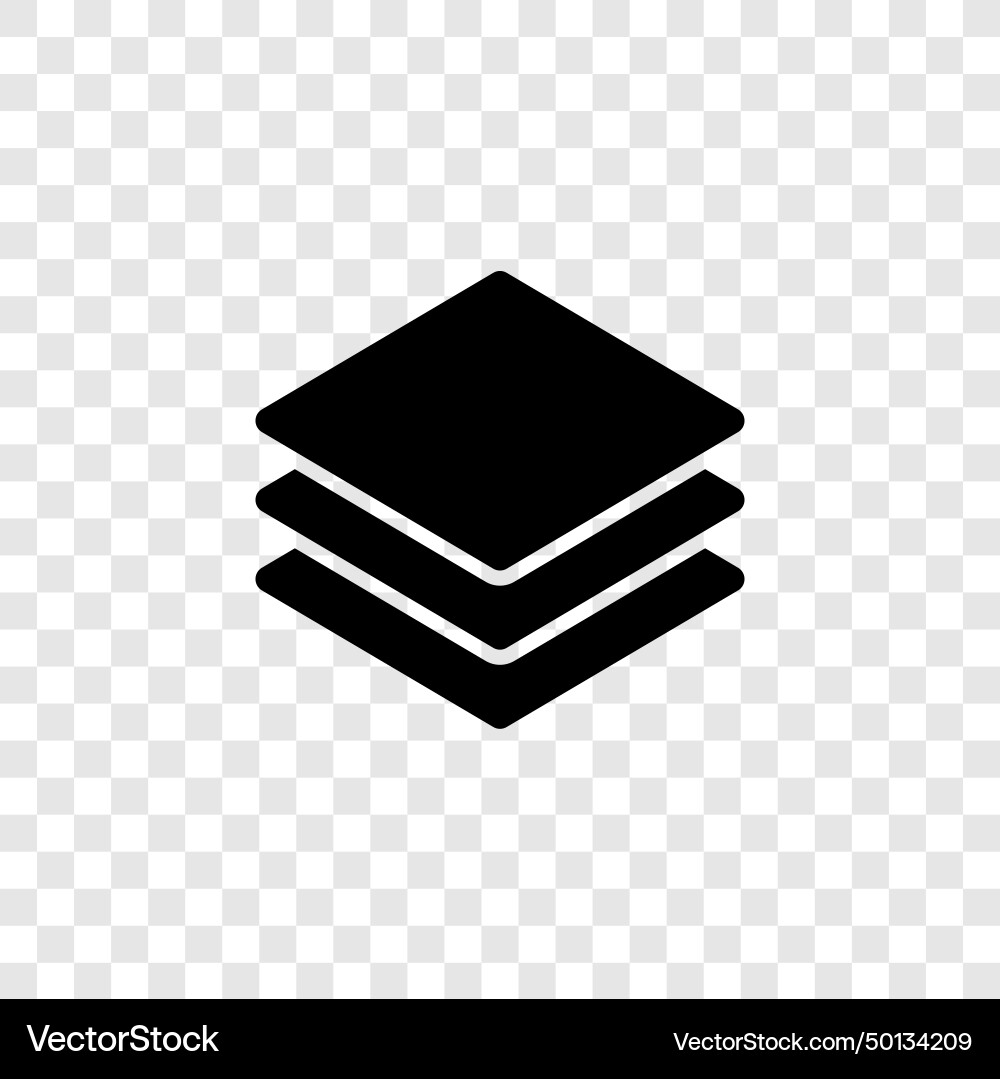 Stack layers with black color vector image