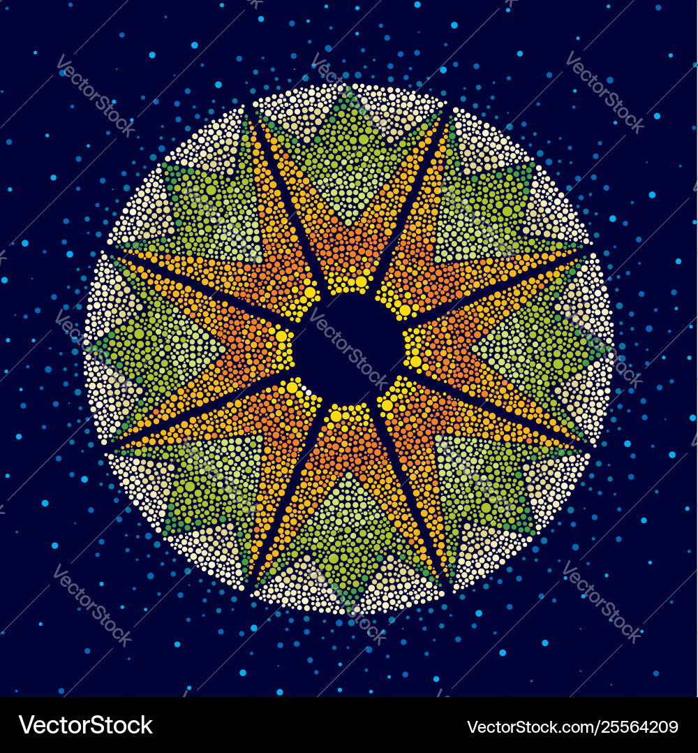 Star made dots background textured element Vector Image
