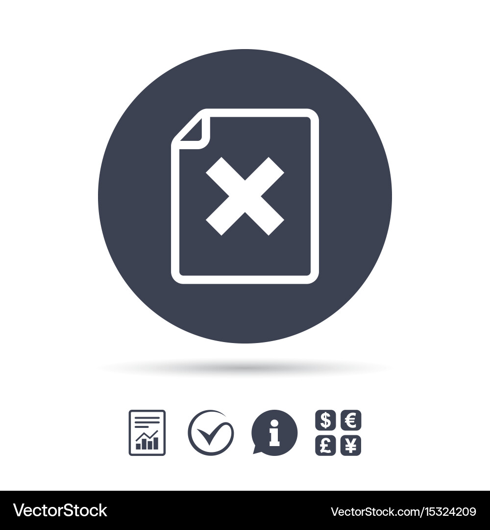 Stop Document Delete Icon vector image