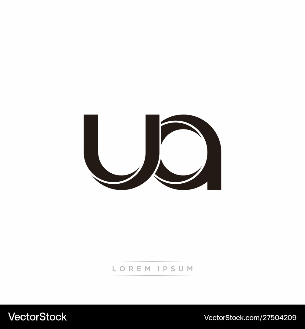 Ua Anfangsbuchstaben teilen Kleinbuchstaben modernes Monogramm Ua Anfangsbuchstaben teilen Kleinbuchstaben modernes Monogramm vektorbild