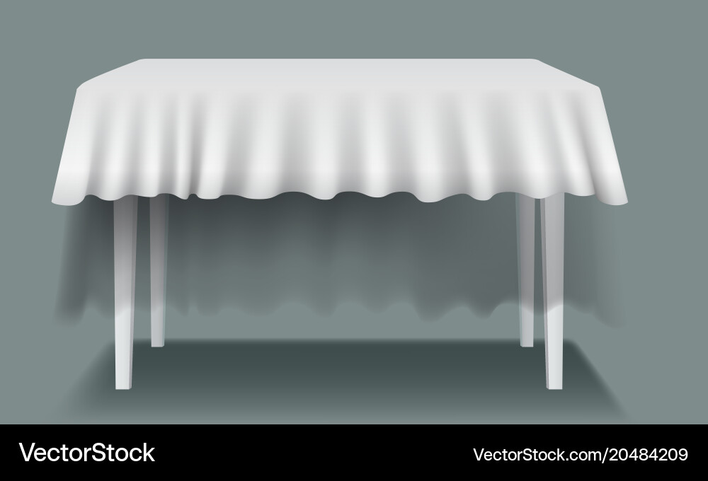 White empty rectangular table vector image