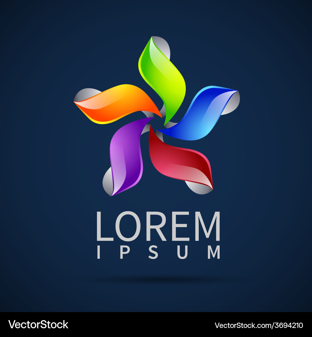 Abstract element shape design icon Vector Image