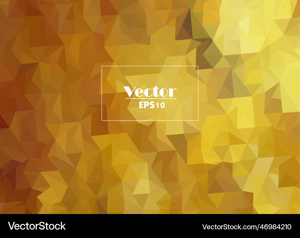 Abstract golden triangle pattern background Vector Image