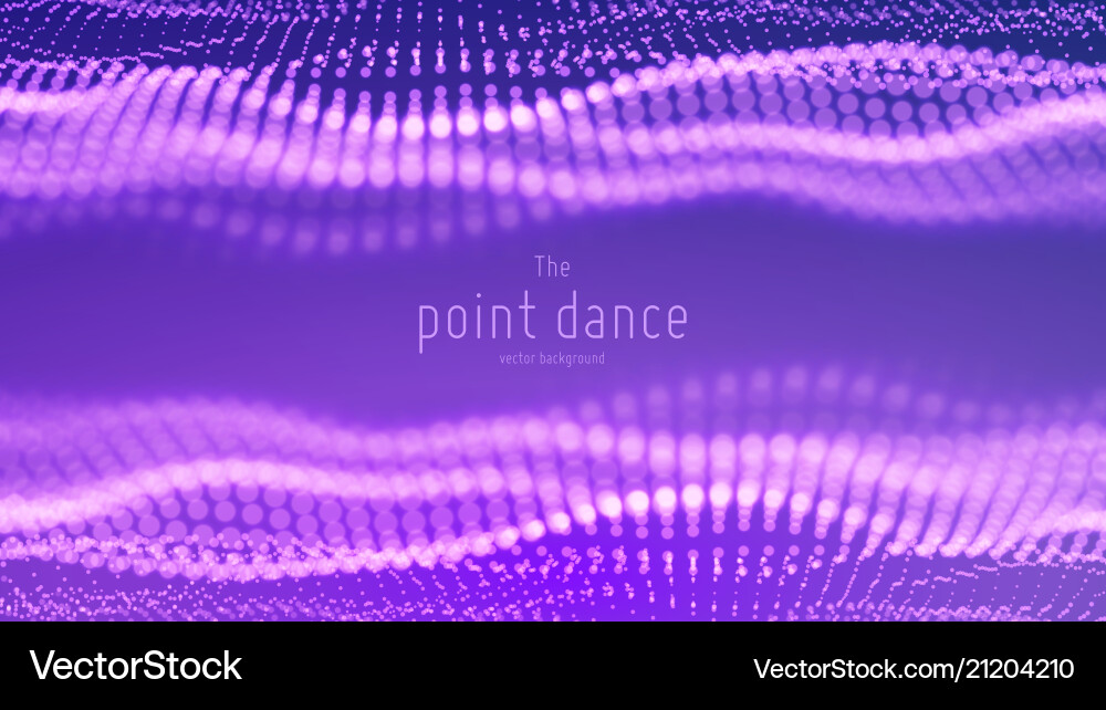 Abstract particle wave points array Abstract particle wave points array vector image