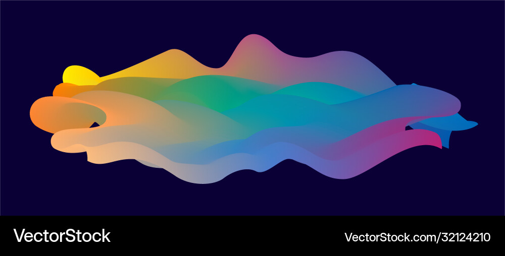 Abstract wavy colourful background gradient Vector Image