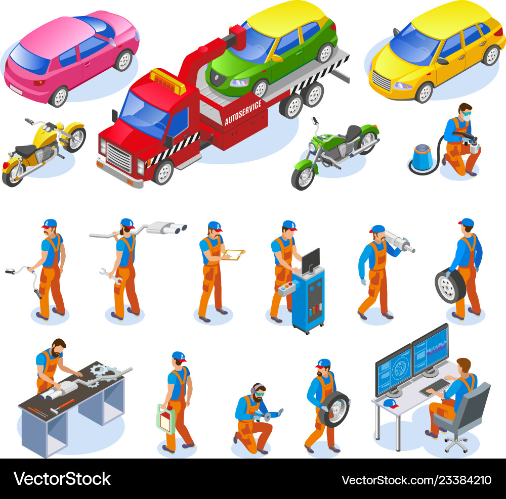 Auto service icons set Auto service icons set vector image